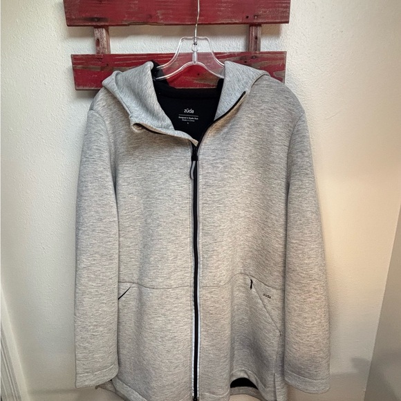 Zuda Women's Heather Gray Hooded Jacket - Picture 1 of 8